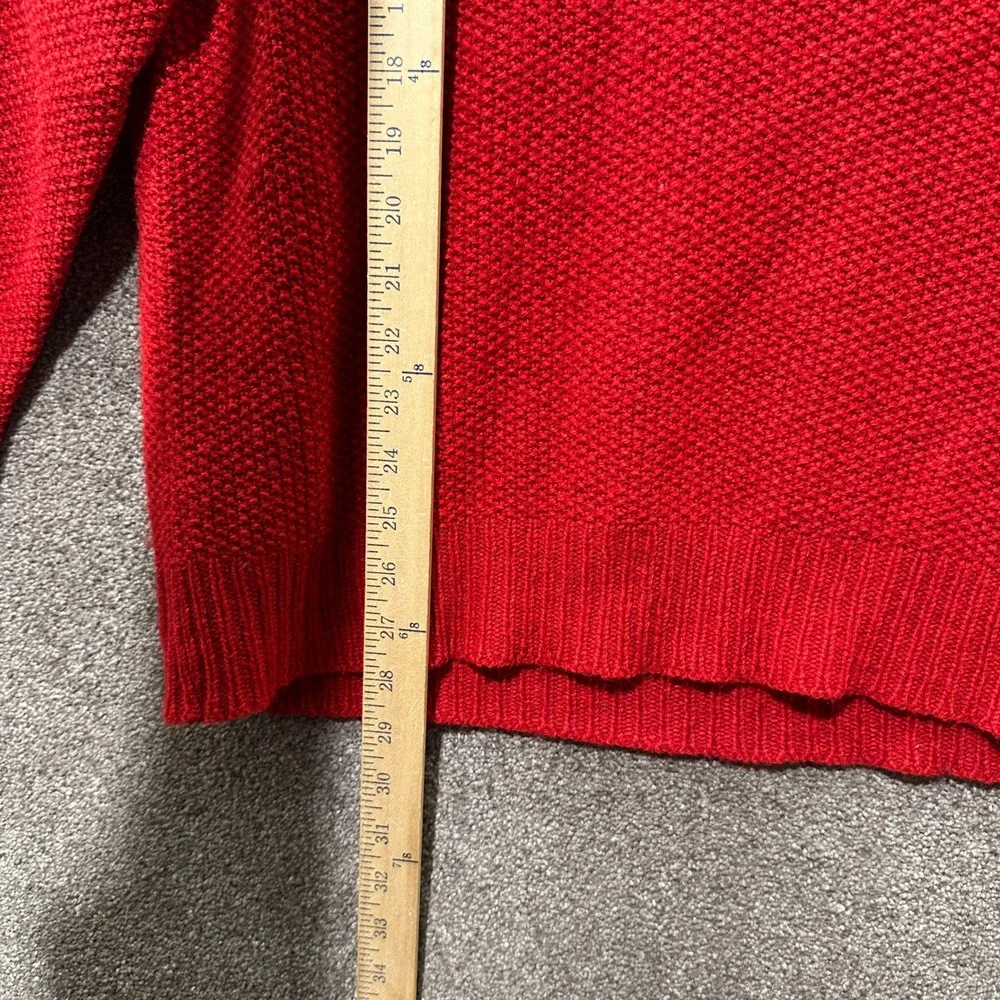 VTG Lake Harmony Rowing Club Crewneck Sweater Men Large Red Wool Textured USA